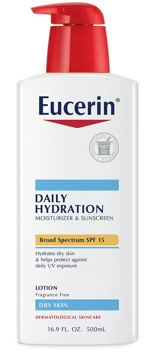 face moisturizer and wash Daily  Eucerin® Eucerin®  15 Lotion with Sun Hydration SPF